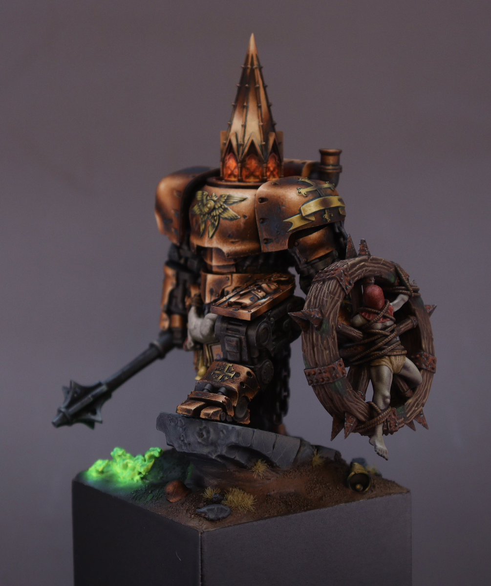 HoodGuard's tweet photo. Shrine Anchorite - Mecha May entry

This piece tested the hell out of me, especially only having a month to do it. But I really got to stretch my NMM and OSL skills as well as getting more comfortable playing with color and depth. Let me know what you think! https://t.co/mMVqldEom6