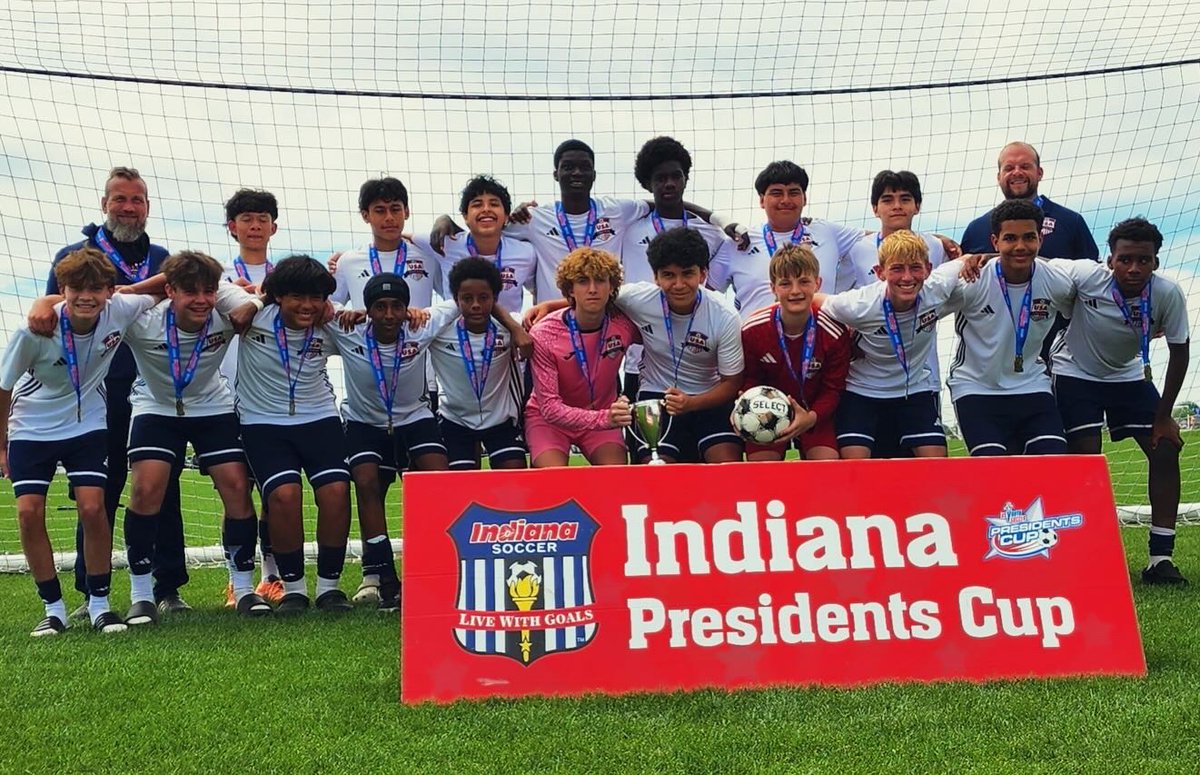 USAofIndiana's tweet photo. WHAT. A. RUN. 🔥⚽️

🏆 2011B White are your Indiana Presidents Cup Champions and are headed to Presidents Cup Nationals in June!

🥈 2011G Red finish as Presidents Cup Finalists!

Proud of these players, coaches, and the fight they showed every step of the way. 💪 https://t.co/AtN7uVCYgN