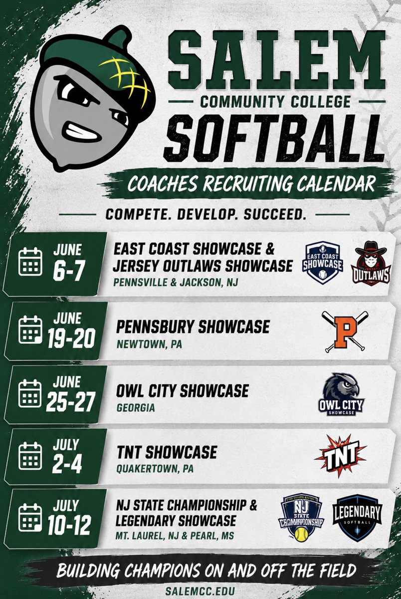 SCCSoftball1's tweet photo. Our coaches will be on the hunt for future Mighty Oaks! DM us your schedules or tournament you’d like to see us at. Let the summer begin! 💪🥎 #MightyOaks #FeartheAcorn #Family https://t.co/fGfYTad31X