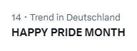 cegs17's tweet photo. Preidmampf auf Platz 14 gesichtet! Ich wiederhole: Preidmampf auf Platz 14 gesichtet! Wir brauchen mehr Stolz! Wir müssen ihn überholen, frens! #Stolzmonat https://t.co/fnAfUhq3lq