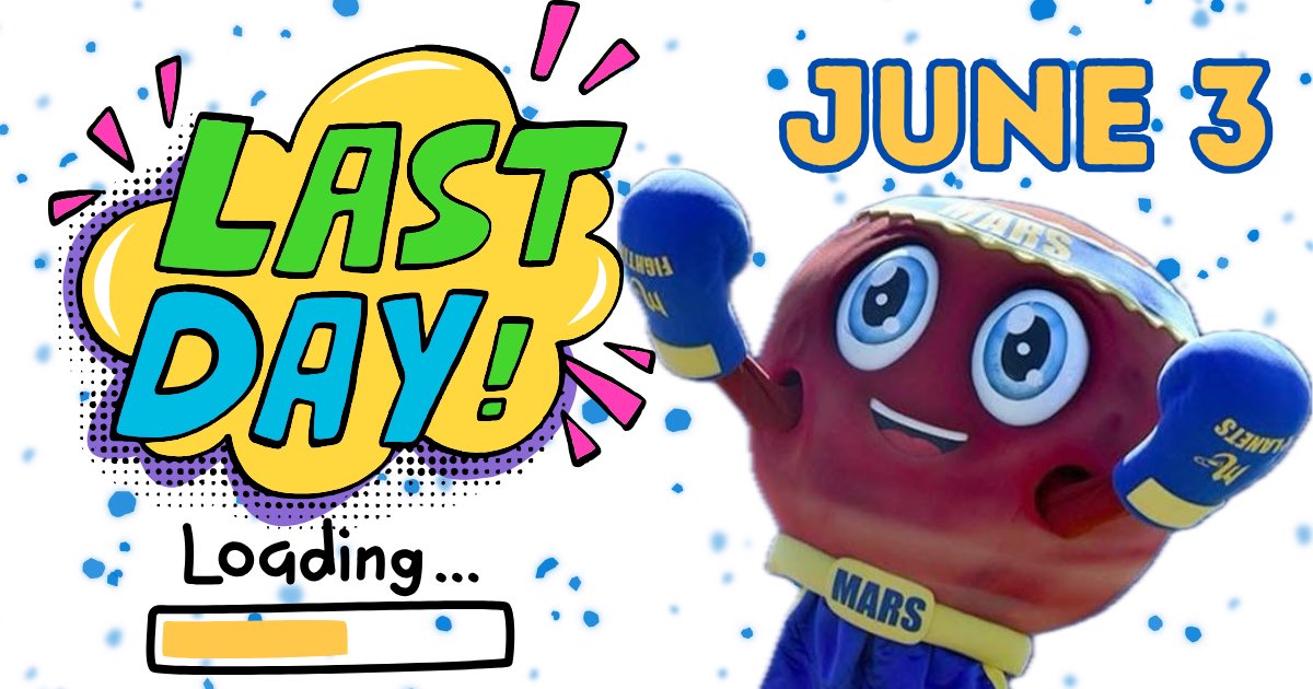 MarsAreaSD's tweet photo. 🥳 The countdown is ON, #marsarea! Only 3️⃣ more days until the last day of school! 💙💛 Summer, here we come! ☀️😎 #marsproud https://t.co/KM4amASIkx