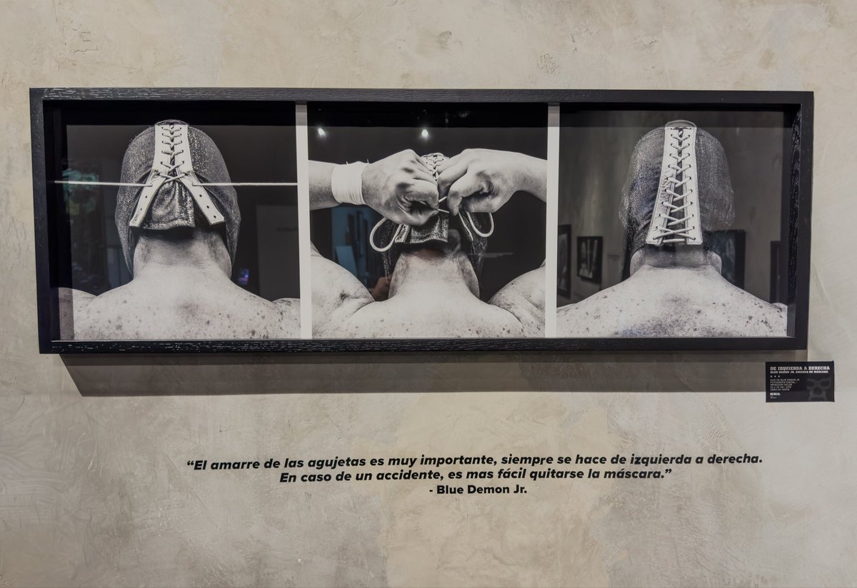 BLACKTERRY's tweet photo. “Myth and Ritual” is a photographic exhibition by Blue Demon Jr.’s Son, presented at Burial Art Gallery. Through the series From Left to Right, it explores the rituals, symbols, and intimate moments that transform the wrestler into a mythical figure within Mexican lucha libre. https://t.co/J3amlv66WM