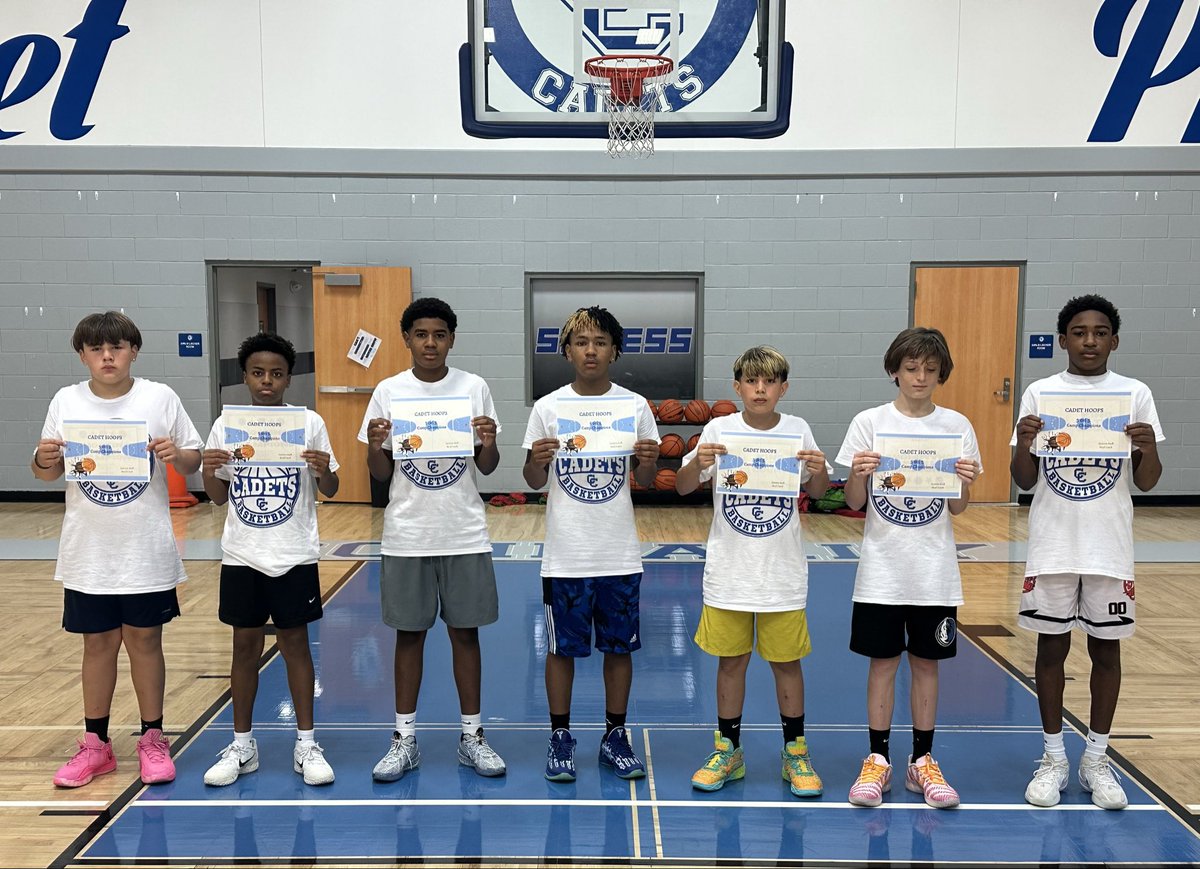 CadethoopsCC's tweet photo. Cadet Hoops Camp ‘26
5on5 Champions 🏆
Isaiah, Eden, B-Gip, BJ, Miles, Jerry, RJ

@CoachSnell @Dbrooks4021 @TheColtSmith @ConnallyISD https://t.co/LcGbJiJnGq