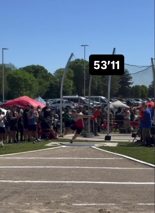 NoahRing22's tweet photo. Made it to the podium this weekend in shot put, earning All‑State honors at the D1 MHSAA State Finals. Grateful for the progress in my first High School track season and ready to keep building. 
Follow my throwing journey on IG: 🔗 https://t.co/H4rIL1DGzV
#AllState #ShotPut https://t.co/g0XoDwluQD