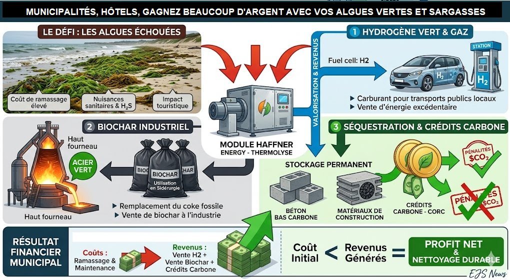 notgivingpledge's tweet photo. Municipalités côtières vous ne parvenez pas à rentabiliser le ramassage de vos algues toxiques et  polluantes; c’est une dépense lourde pour votre budget ? La technologie Haffner Energy vous permet de vous enrichir grâce à ce fléau. #Sargasses #AlguesVertes https://t.co/BZ7TTGQMwc