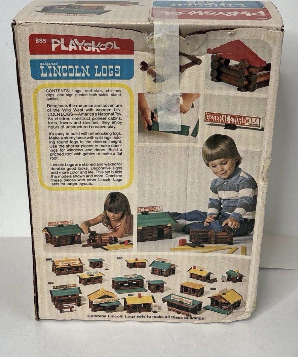 MagHeadrick's tweet photo. @Avabelly__ Yep Lincoln Logs by Plaskool https://t.co/ylGDPdnt5m