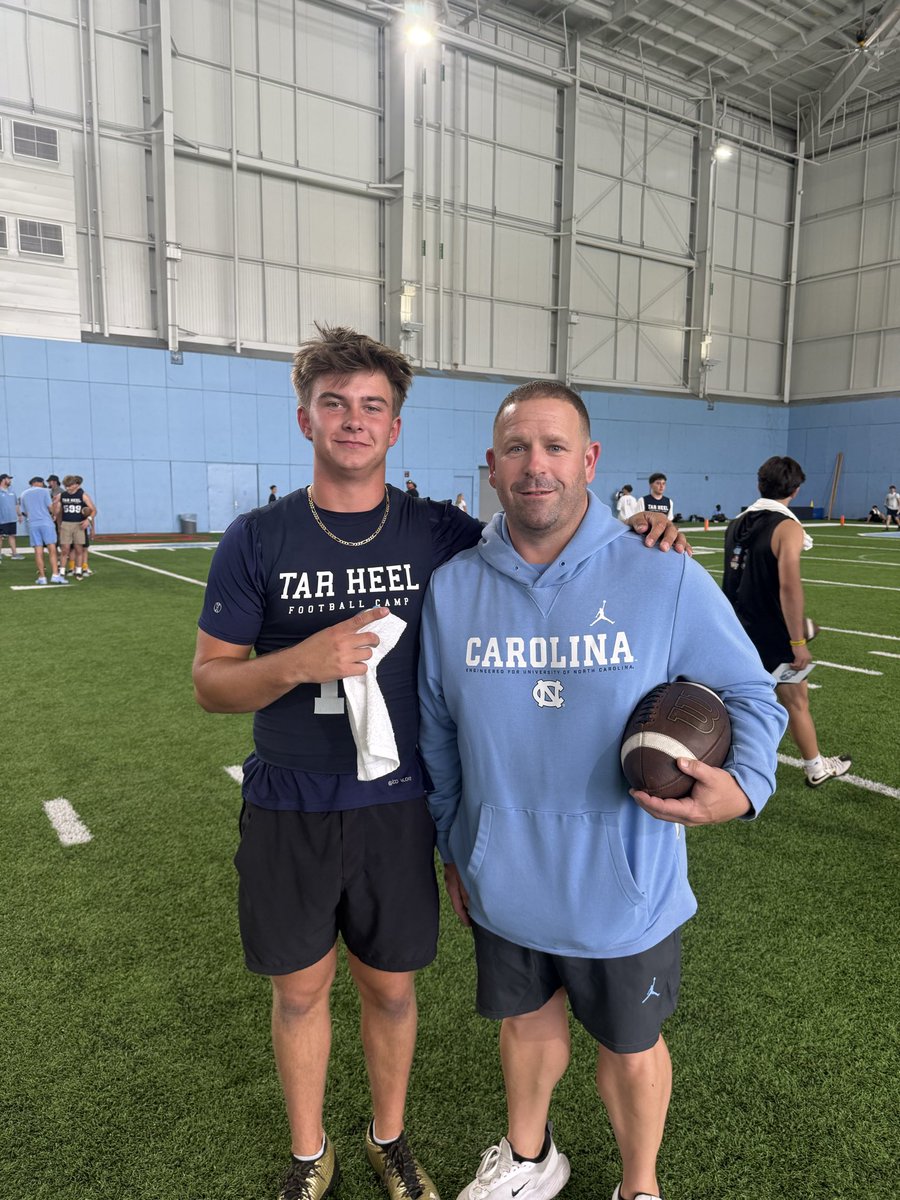 NolanDownes's tweet photo. Thankful to earn QB MVP at @UNCFootball  today. I appreciate receiving an offer from UNC this Spring and for @Belichick_B @_thebillymiller @Coach_Mlombardi investing their time with me.  Excited to get back on campus this Fall!
@mlombardiuncgm @CoachBPetrino @InsideCarolina @AJTarHeel247 @Andy_Villamarzo @Andrew_Ivins @CharlesPower @TomLoy247 @ChadSimmons_ @adamgorney @JacquezGreen @RecruitManatee @QBcoach1 @baylintrujillo @CJBennett_08 @JayGuarantano