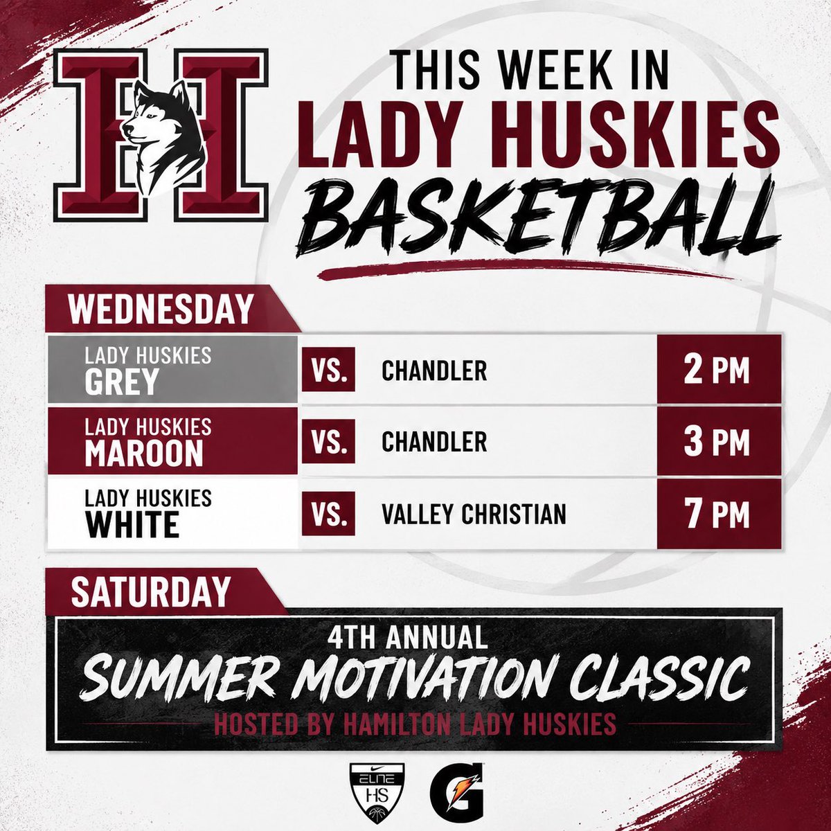 HamiltonHoops's tweet photo. All gas…No breaks!!!

Lady Huskies Summer Basketball action begins this week…

New Energy. New Vision. Same Tradition 

#LadyHuskiesBasketball https://t.co/zJBKWm2OJZ