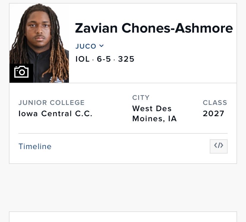 TheMortBus's tweet photo. Chones &amp; Smith are teammates at Iowa Central. #trenches *2027

Appear to have both OV’d this weekend. https://t.co/6v9bqZV8BF