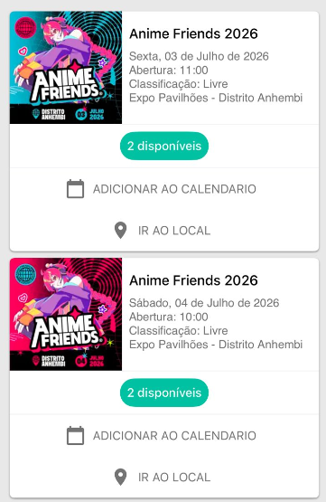 Juujartsbr's tweet photo. Vendo meus ingressos do anime friends!

Sexta - 03/07 2 ingressos VIP R$260 cada
Sábado - 04/07 2 ingressos VIP R$300 cada

Chama na dm! https://t.co/wtAQ8D8hgn
