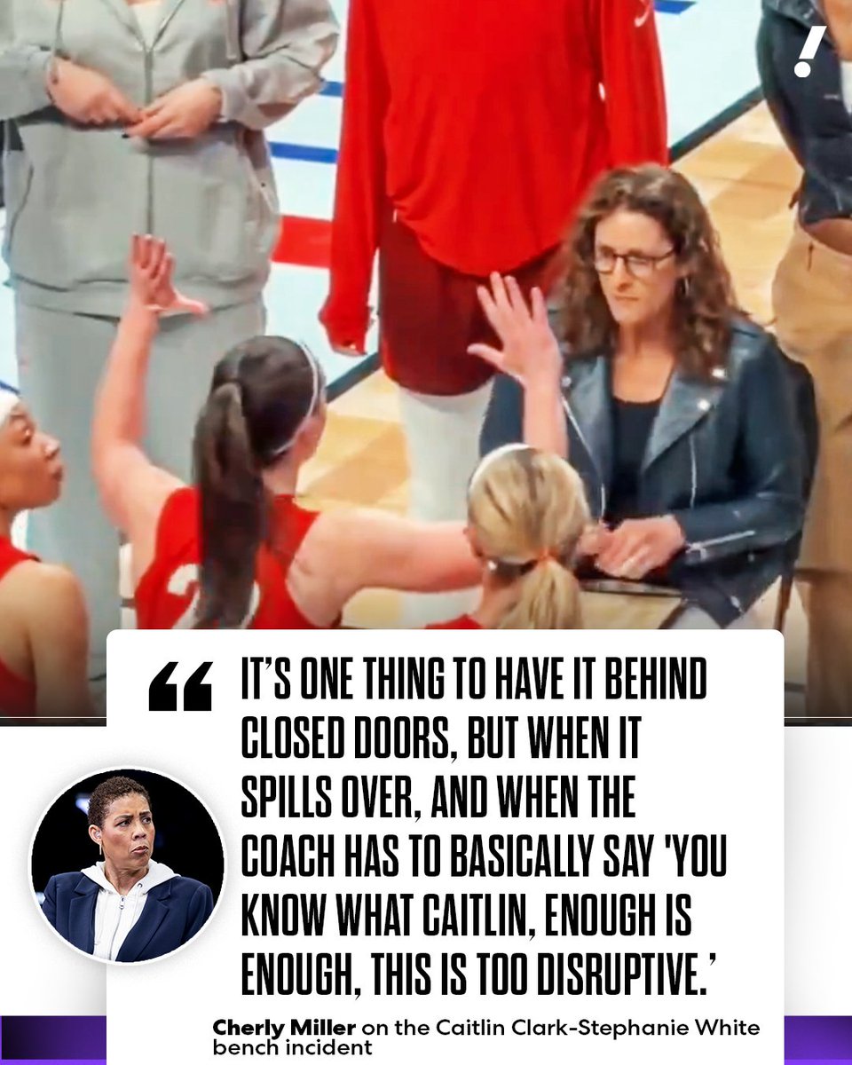 YahooSports's tweet photo. Cheryl Miller shares her thoughts on the heated exchange between Caitlin Clark and Stephanie White 👀 https://t.co/q4naKR1KdY