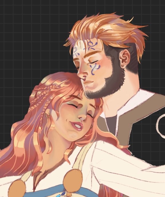 __wisteriaa's tweet photo. I don’t think I’ll ever finish this drawing. I tried remaking Leyendecker’s art 

anyways here’s my oc Eos with Ivar c: I liked portraying him calmer around her

#VINLAND_SAGA #ocxcanon https://t.co/8PH9vj9XLi