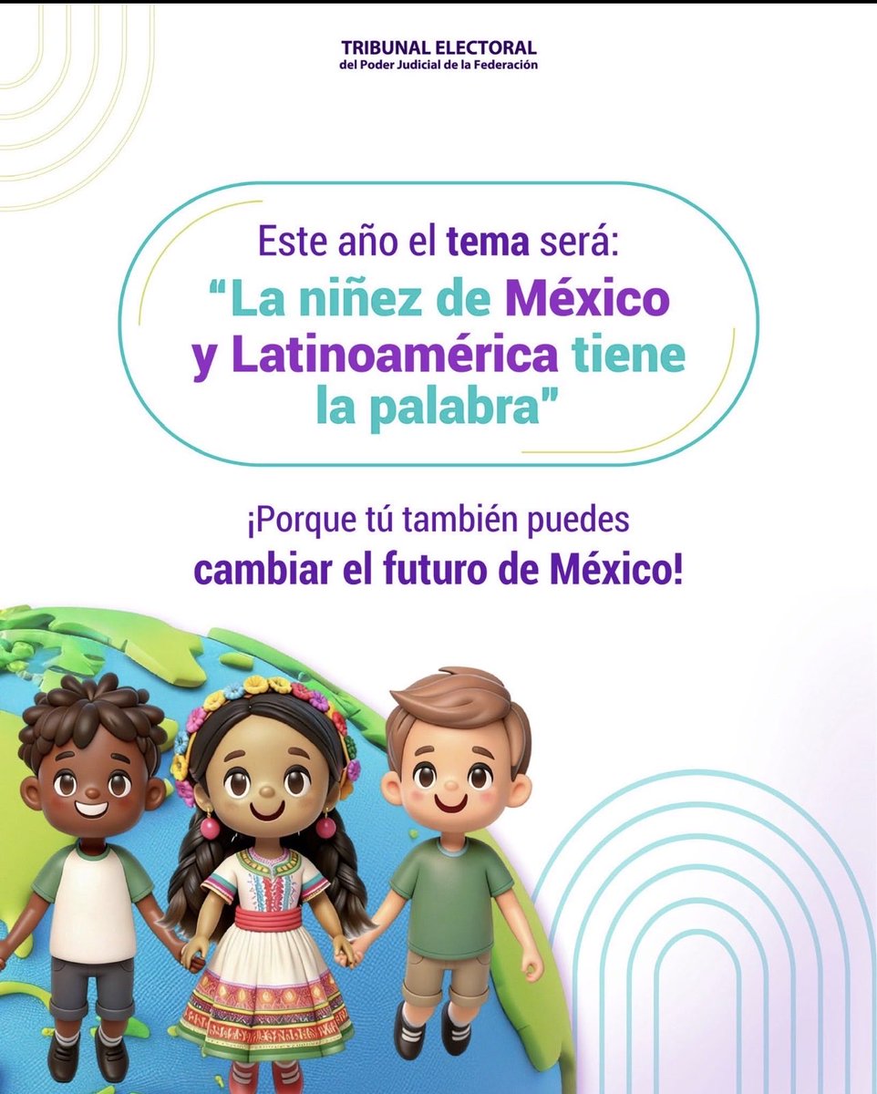 ATERMAC's tweet photo. Si tienes entre 9 y 12 años niño 👦🏻 👧🏻 
El #TEPJF te invita a participar en el 
#TribunalElectoralInfantil2026

👨🏻‍💻👩🏻‍💻 Conoce la convocatoria y regístrate aquí: 
👉🏻 https://t.co/s0p6Qa3vQe

@TEPJF_informa https://t.co/yrHCKztbIz