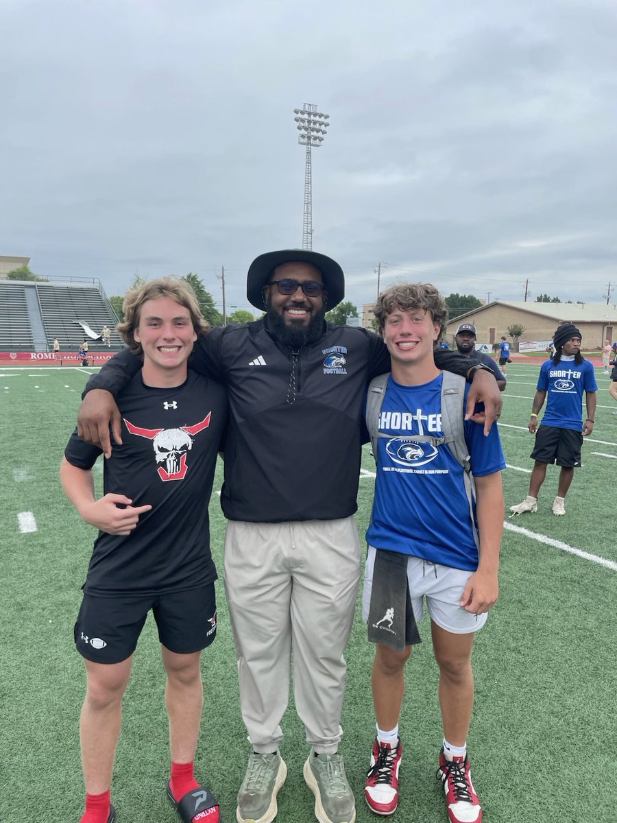 Ford_Turner_SF's tweet photo. Had a great camp at @Shorter_FB with @NolanRichQb8. Thank you Coach @JoeBrewton1  for the invite!

@coachmorrison58 @CoachDietlSU 
@Wofford_FB @DavenportReagan @SFortTorosMedia @CoachCleaves1 @Coachgore41 @Coach_ESM https://t.co/1kkGXbblHf