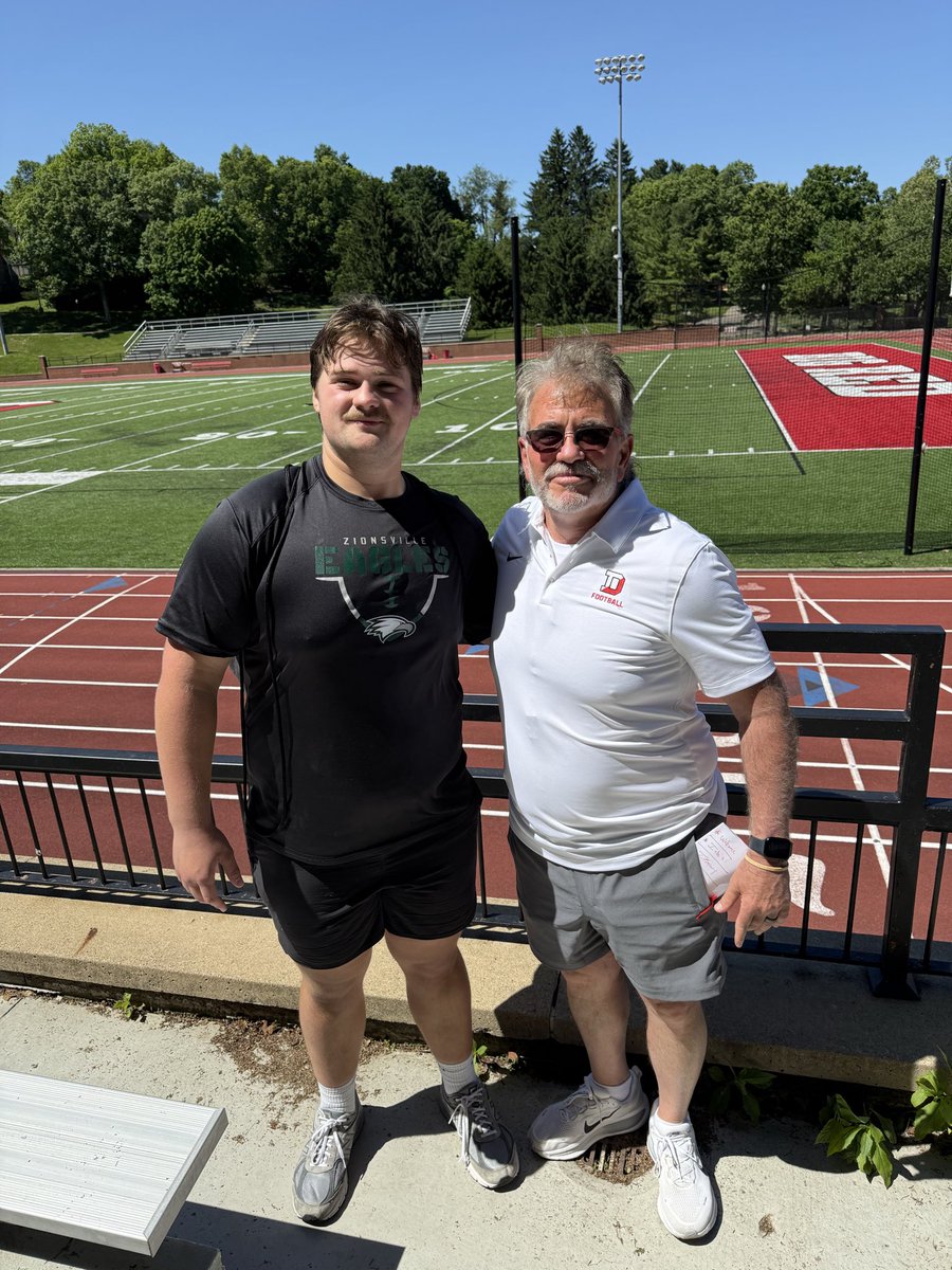 ahren_bowers's tweet photo. Had a great time back at Denison for camp. Learning from this coaching staff was an amazing experience. I’m extremely grateful for them and I can’t wait to be back!

@coachjo51 @coachhatem @coachbutler1960 @Moses_Adam_86

@CoachTurnquist @ZionsvilleFB @ZVille_Strength @dcgandy https://t.co/GDzObFPVkt