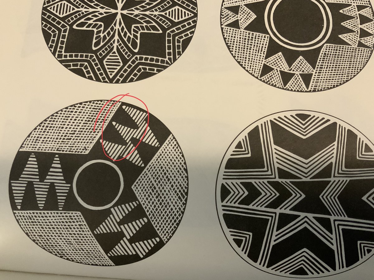 vinbrown's tweet photo. @ivanfamil Compare it with other artistic designs from that time. I have a book here, for example, of Ancient Egyptian Designs, and it has many triangular motifs like the one on the egg. These are typical Predynastic bowl and basket designs. https://t.co/B2VXzBEoju