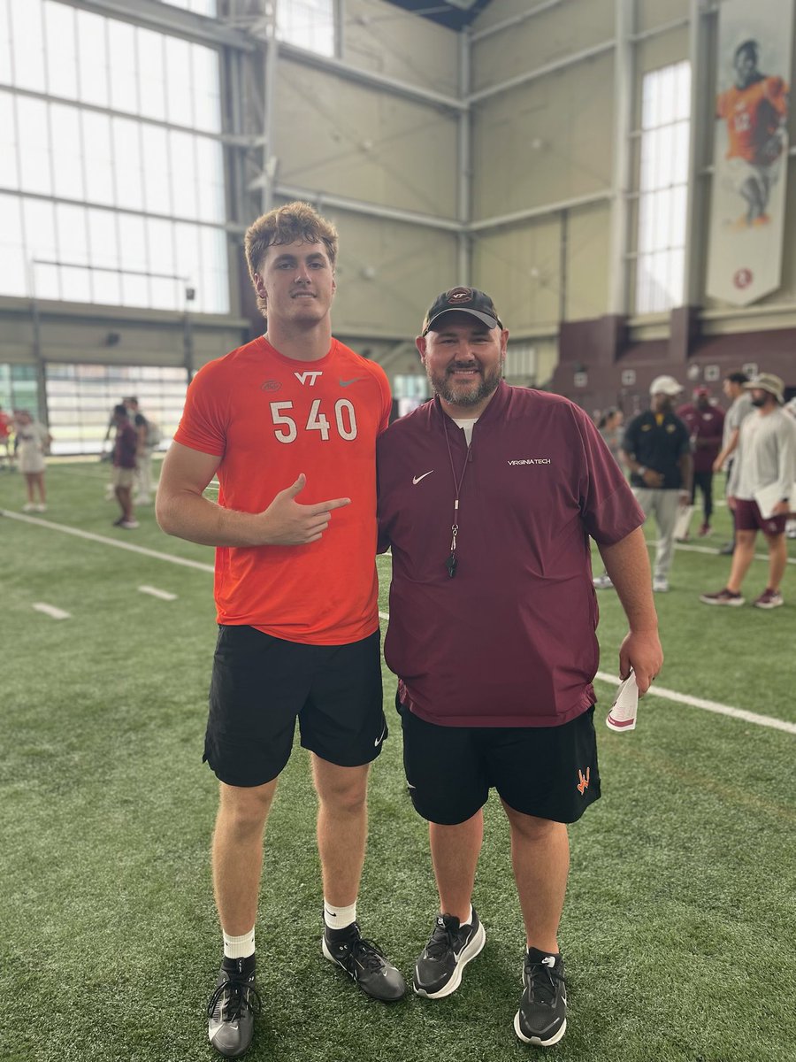 lucascornwell6's tweet photo. Had a good time today @HokiesFB getting better and building my relationship with the staff! @CoachRocco @KamariMorales https://t.co/BAkbLvobVe