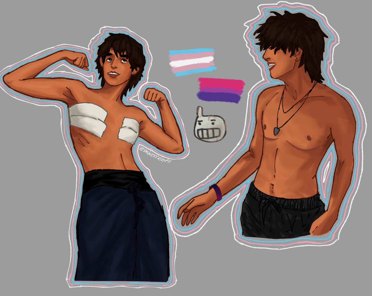 zxmbiessaints's tweet photo. ftm sean diaz, happy pride month chat ^^ https://t.co/dP32RwtrbY