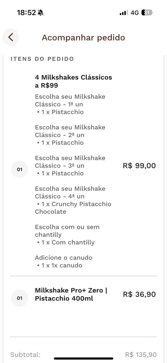 msouza_thiago's tweet photo. pedimos 5 milkshakes na @baciodilatte e chegaram apenas 4, sem o zero. Fui comunicar a loja e eles falaram que precisava solicitar ao SAC para eles entrarem em contato com a loja. Mais de 01 hora tentando conseguir um alinhamento com o SAC  e um atendimento PESSIMO ++ https://t.co/SqT26bIKP3