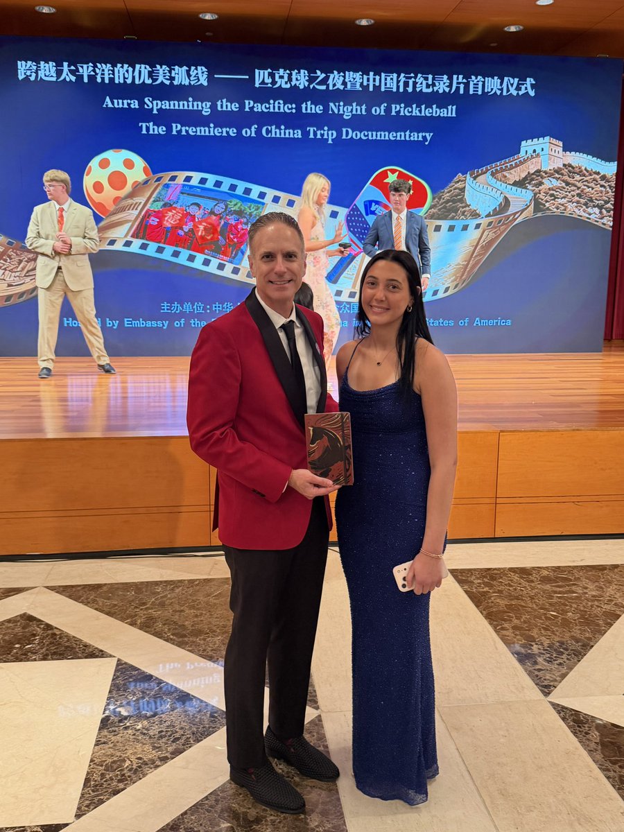 mcpsAD's tweet photo. We had a magical evening at the Chinese Embassy, as we premiered the documentary for our Bronze delegation of Pickleball Diplomacy! The film was produced by Isabelle Strouble from our Student-Led Athletics Media (SLAM) Team. So proud! Thank you @AmbXieFeng &amp; staff for hosting us! https://t.co/pQppJd6sMT