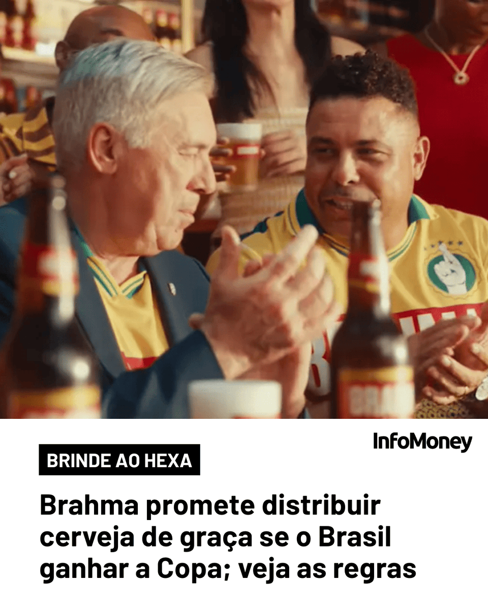 infomoney's tweet photo. Resgates serão limitados por CPF e feitos via Zé Delivery, bares e supermercados participantes.

Leia mais no site do InfoMoney: https://t.co/4KhA8q1bm2

Foto: Divulgação/Brahma

#Brahma #Ambev #Copa #Brasil https://t.co/lEv0Wjsw3E