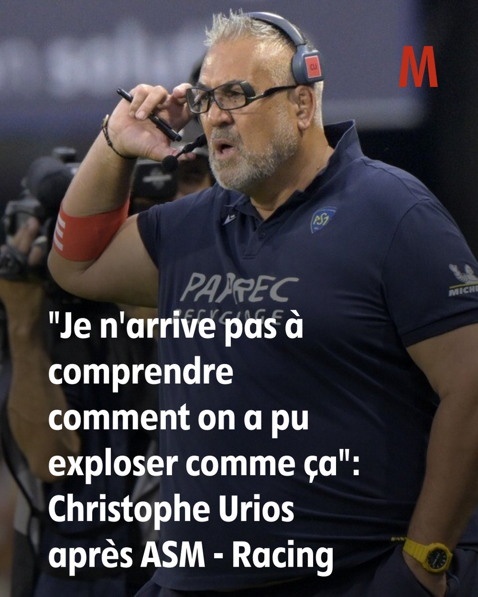 LaMontagne_TDS's tweet photo. Rugby | Top 14 
"Je n'arrive pas à comprendre comment on a pu exploser comme ça": Christophe Urios après la gifle reçue par l'ASM face au Racing #ASMR92
➡️ https://t.co/9uOdNnxTQj https://t.co/wdZ06CBcjm