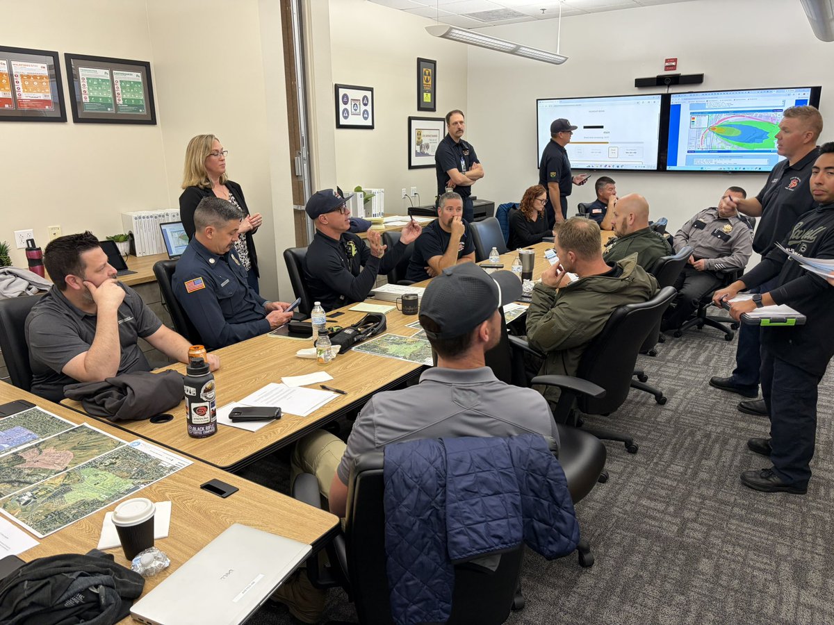 RenoFirefighter's tweet photo. Recently, Reno Firefighters participated in a large scale tabletop hazmat exercise at the Regional Emergency Operations Center playing key roles in a unified Incident Command, Planning Section, and Hazardous Materials Branch operations. https://t.co/TDrdf7lHnx