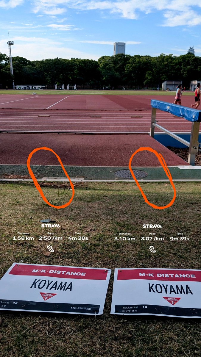koyas03's tweet photo. 思い立って、M×Kディスタンス 1500mと3000mに出てきた。

これでもセンゴはPB、3000はPBタイ。今までトラックは3000or5000一辺倒だったけどセンゴ面白いな。
何故センゴにチャレンジしたかはまた後日記す。 https://t.co/WUory34xLp