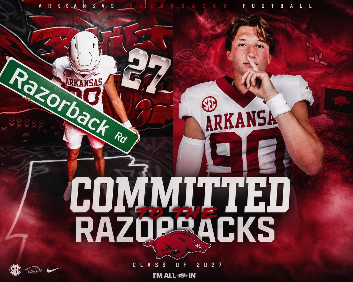 DeclanHamm's tweet photo. I’m HOME and I’m ALL IN!!! This journey wasn’t possible without the prayers, love and support of my family …..The Hamm’s are now HOGGS!! #WPS  @RazorbackFB @RSilverfield @chadlunsford @CoachTillman_ @CoachARinehart @ArkRecuriting94 @ArRecruitingGuy @DannyWest247 
@DanFair88 

@HKA_Tanalski @moorepete18 @Briggs_bourg @KickExposure @Coach_Olla @modle1112 @LHSFball