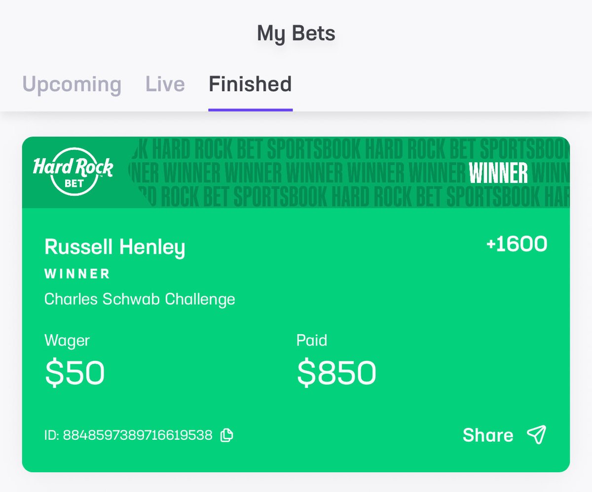 GolfStatsDFS's tweet photo. Russell Henley BANG. Never a doubt. Thoughts and prayers to all the Eric Cole backers out there 🙏🏼 https://t.co/3Uf8VzzerC