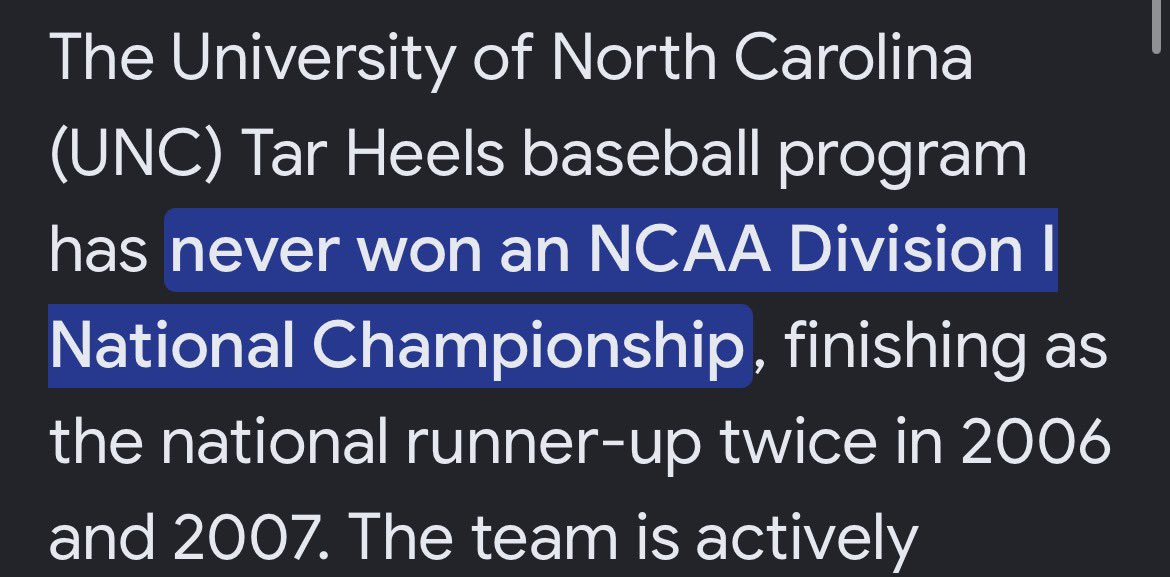Sam__Steps's tweet photo. @MaconWBurner @pittccbaseball @YardGnomes @ECUClubBaseball @ECUBaseball Congrats, you make the Elite 8 every 4 years and choke https://t.co/CxKvA4FXf3