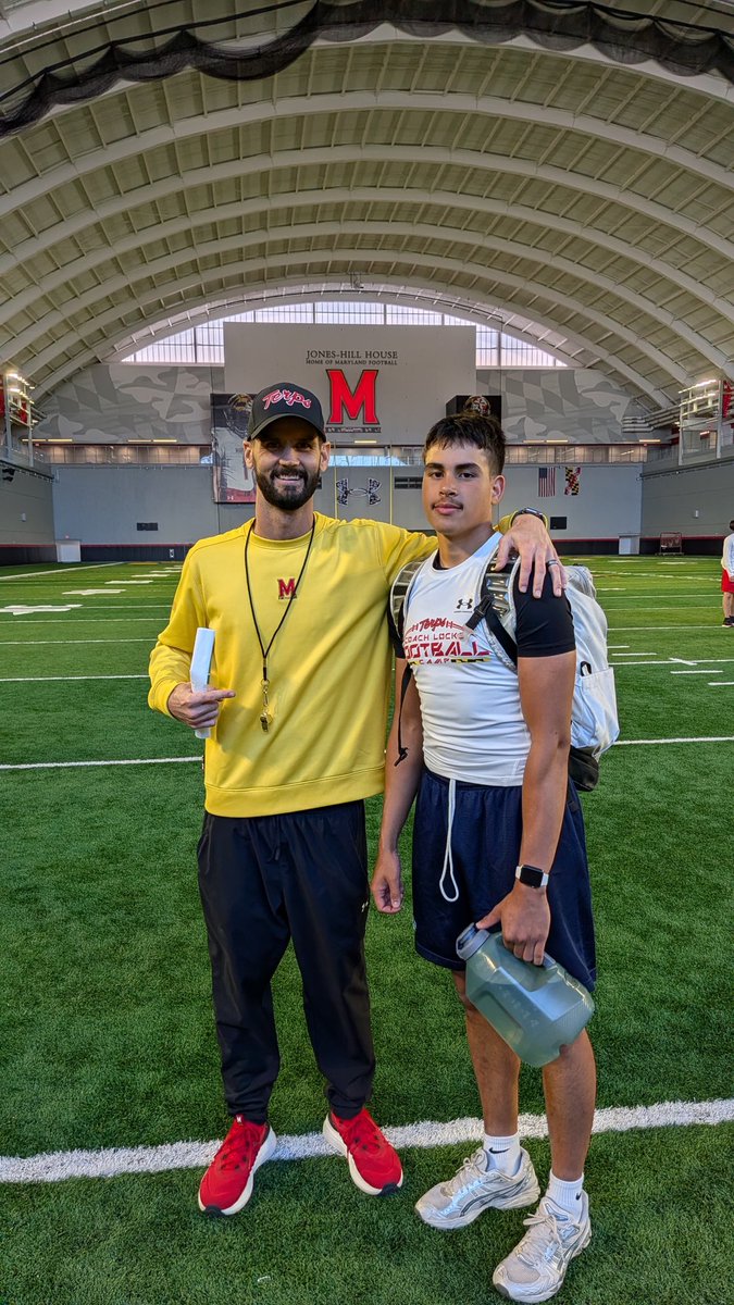 JaimeMarin03's tweet photo. Had a great time learning and competing @TerpsFootball camp.@CJTrickett9 @NajarianEric @jacksonsumlin https://t.co/KAR2SdqEAj