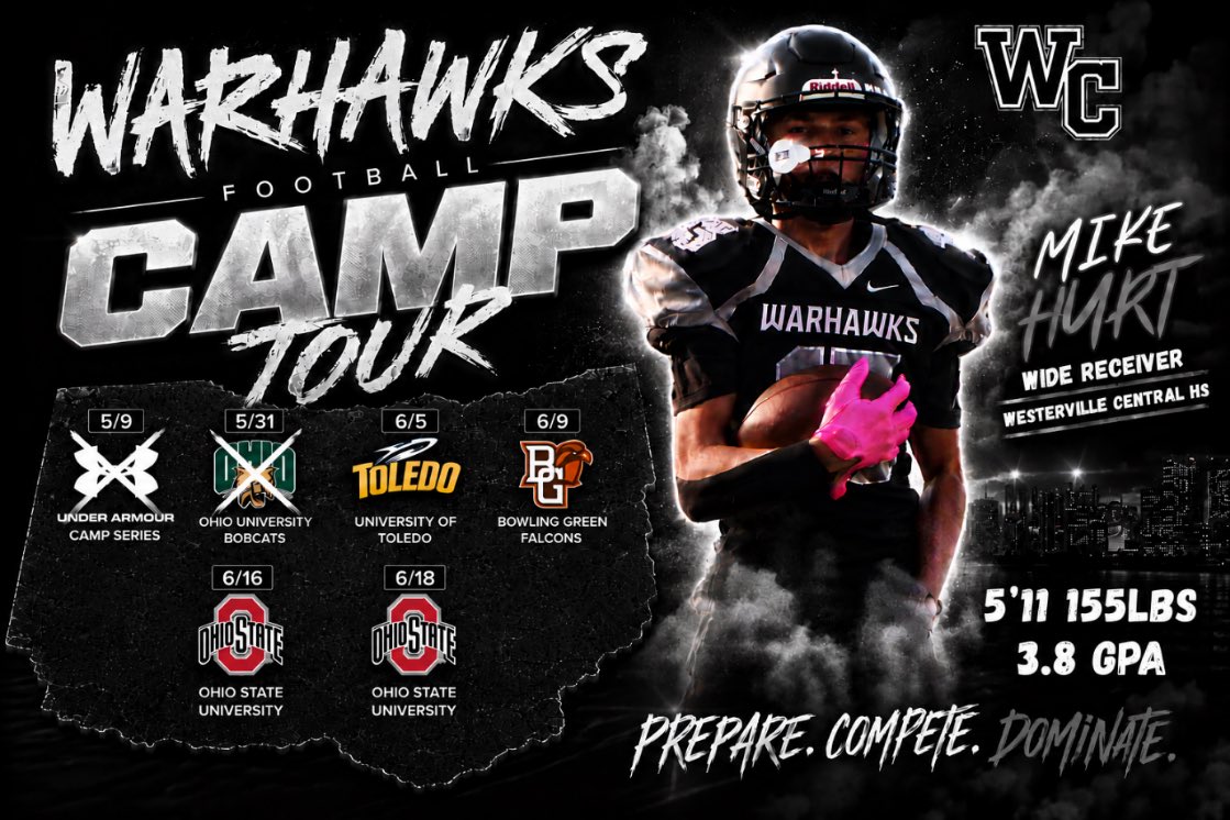 Mikeyhurt13's tweet photo. Thanks to all of the coaches that came to the camp today I appreciate your time and effort 

@Coach_Franke @thevicrainey @Bryan_Ault @TylerStevens94 @OhioFBRecruit @OhioDominicanFB @dpeoplesjones @JaredLuginbill @CoachD_BisonsWR @Coach_Ekkens @heard88 @CoachMignanelli https://t.co/dqoJbHURon