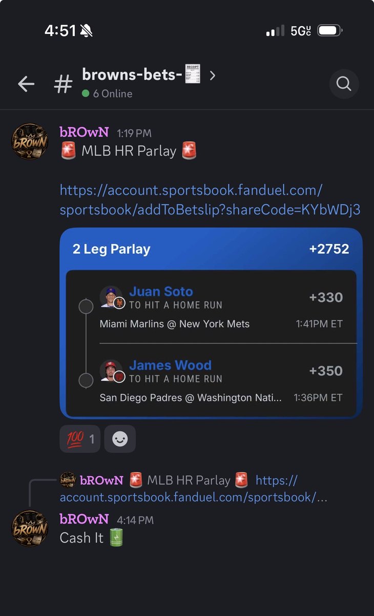 teebee2481's tweet photo. Paid the discord out again today 🤑💰Join for FREE ‼️‼️ Click the link 👇 
https://t.co/Zf9wDvNL9F
#discord #fanduel #draftkings #BettingTwitter #Gambling𝕏 #mlbparlay https://t.co/exF69mcnL4