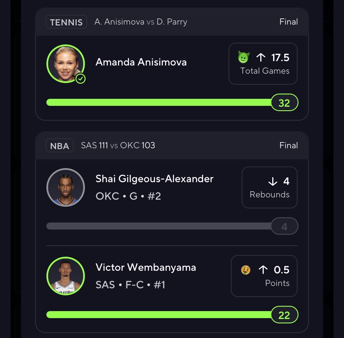 ethan86555463's tweet photo. Cash wemby .5  slip ✅
2-0
Join discord in bio for daily picks and plays ‼️ https://t.co/hZ339oO7Y7