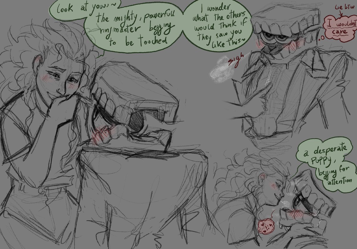 Spoicy_chimken's tweet photo. Part 4/(?) of the self indulgent smut with self insert, if anyone would like to have a look… 

#genitalcircus #caine https://t.co/lYryLXl6yM