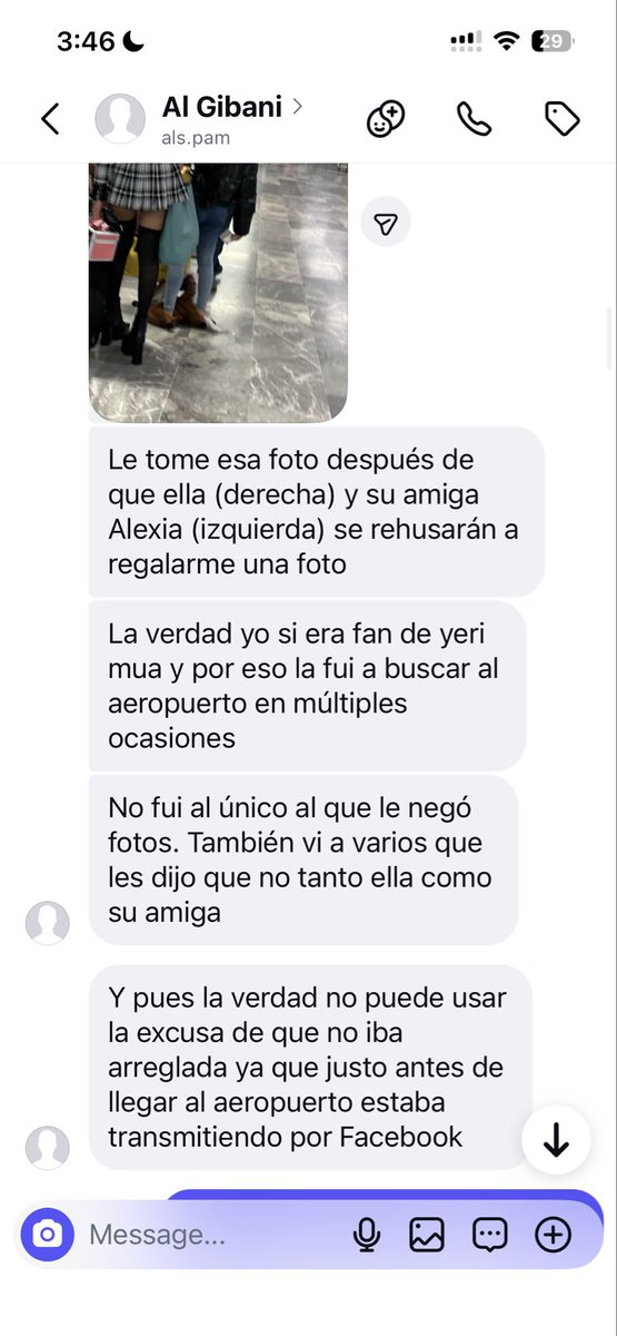 ixpanea's tweet photo. A pesar de que fui de las primeras en cuestionar la actitud de soberbia de la Yeri hace años con unos fans que le nego fotos con pruebas y por tronarle los dedos a una sobrecargo a nadie le deseo que tenga que salir de un aeropuerto con un ataque de panico. https://t.co/60TeAfDkB0