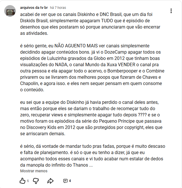 rib95261's tweet photo. Não acredito que o Diskinho e DNC Brasil vai acabar no YouTube?
#youtube #copyright #noticias https://t.co/cSRjhLCfvd
