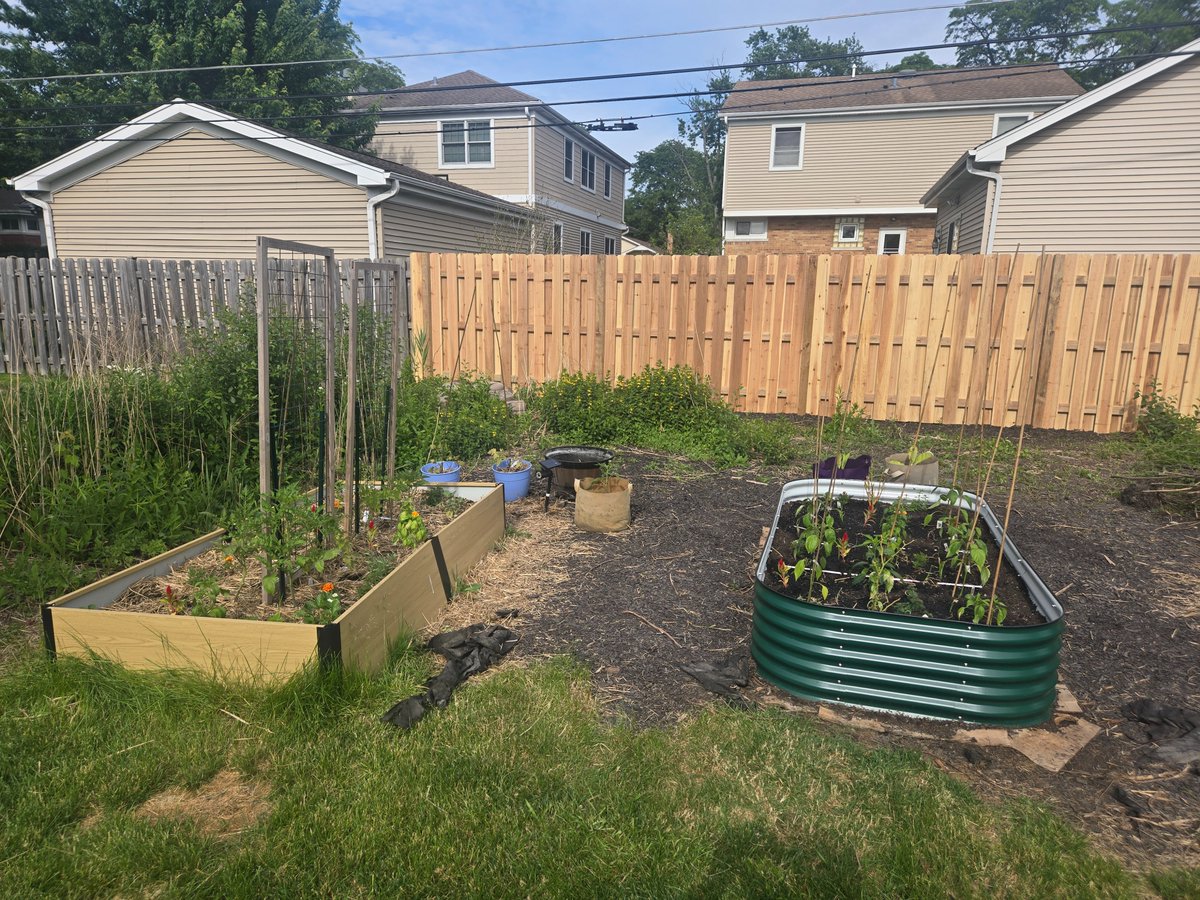 roninyuu's tweet photo. New fence is done... garden planted... wallet depeleted... energy exhausted. Now we wait and water lol https://t.co/sgFjSW5Gks