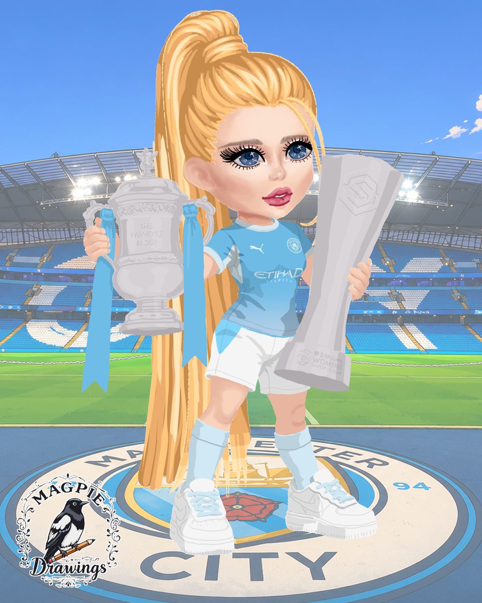 MagpieDrawings's tweet photo. Congratulations to Man City Women on winning the FA Cup and completing the domestic double! 🏆🏆

WSL champions and FA Cup winners – a truly outstanding season. Well deserved! 💙

#ManCityWomen #FACup #WSL #DoubleWinners #MCFC @ManCityWomen https://t.co/ypGha4DdgN