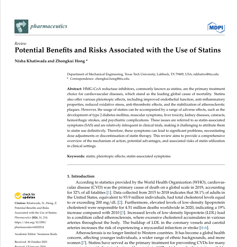 mRNAdeaths's tweet photo. Increased pancreatic cancer risk

Neurological effects of statins, revealing a possible link to an increased risk of hemorrhagic stroke.

Statin Drugs Linked to Cancer, Cataracts &amp; Neurological Adverse Effects

Risk of new-onset diabetes increases with statin intensity. https://t.co/U2vC0Huwip