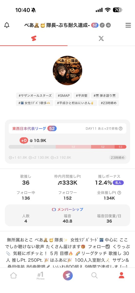 bear_taicho's tweet photo. ５月は半年記念ということで目一杯走らせてもらいました！！
今までで一番配信時間もとれた！！

なにより🌈虹リーグ🌈５２
連れてきてくれてありがとう🫶

お返しはもちろんたくさんみんなに会える時間
帰って来れ��場所を作ることだと思うので
相変わらずの多忙隊長だけどよろしくね😌 https://t.co/MP8RBqk8C6