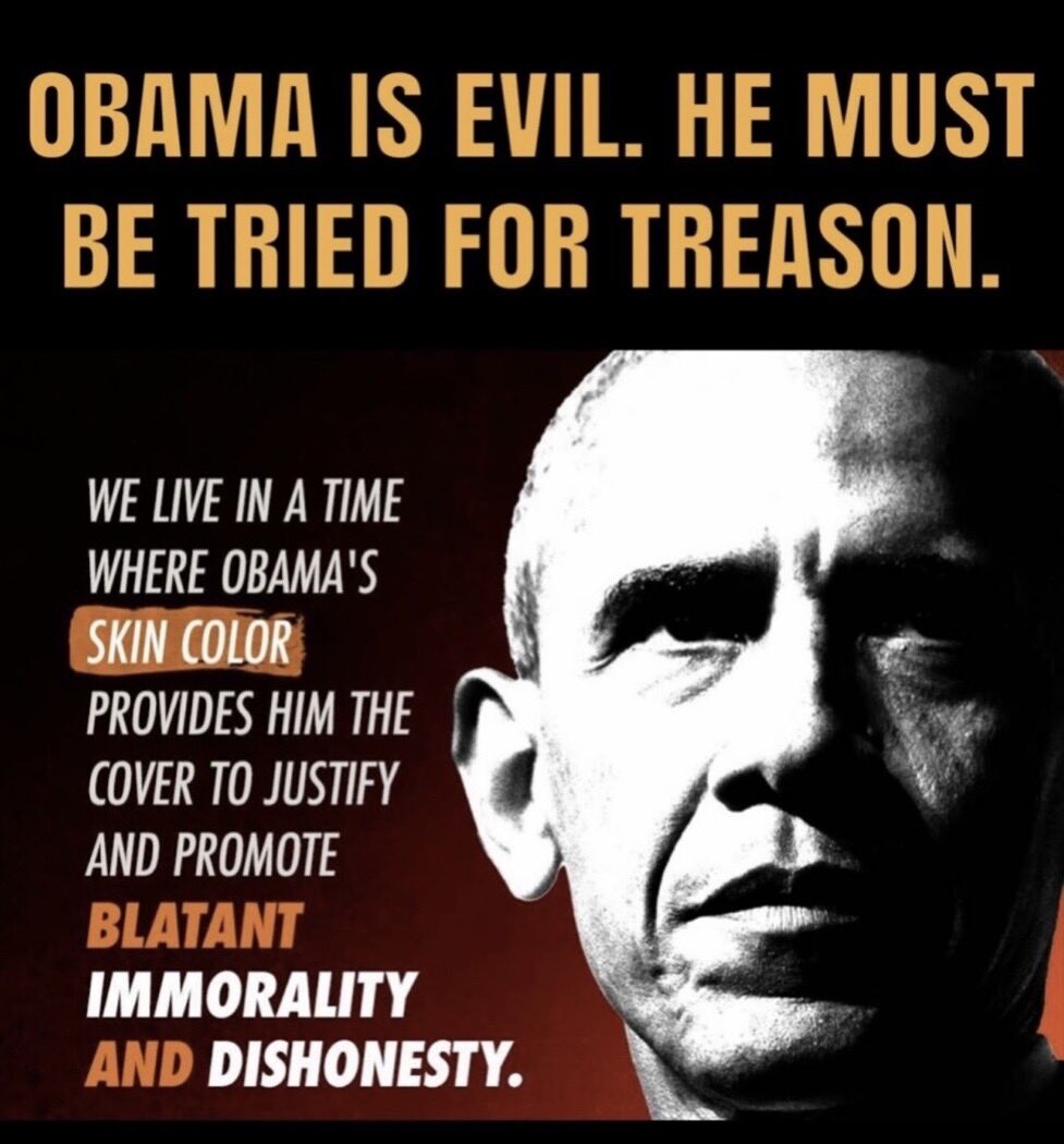 maggiewise111's tweet photo. @joewild61 Obama‘s Only Goal Was To Destroy America By Implementing Marxism ,Pedophilia Transgenderism …. While Eliminating the 1st  and 2nd Amendment. America Heals When This Treasonous Li🤥r
Is Arrested. https://t.co/5sh0N9fezn
