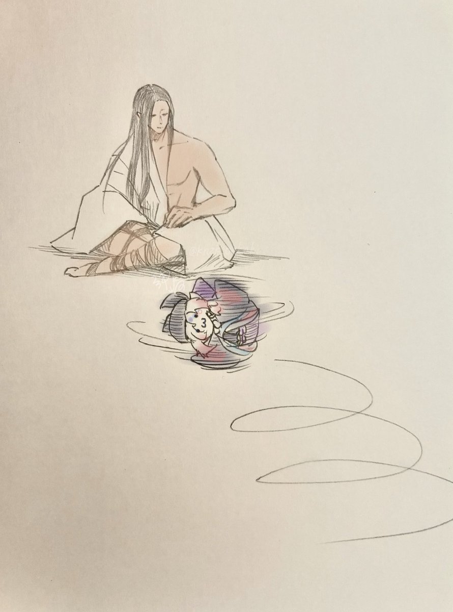 knzk_oekaki's tweet photo. よく動きよく喋りよく回る働き者で可愛い薬売りさんに出会えて良かった
今回特に回っていたよ
(絵はネタバレではありません)

#モノノ怪蛇神を見た https://t.co/bsAYnKwMfR