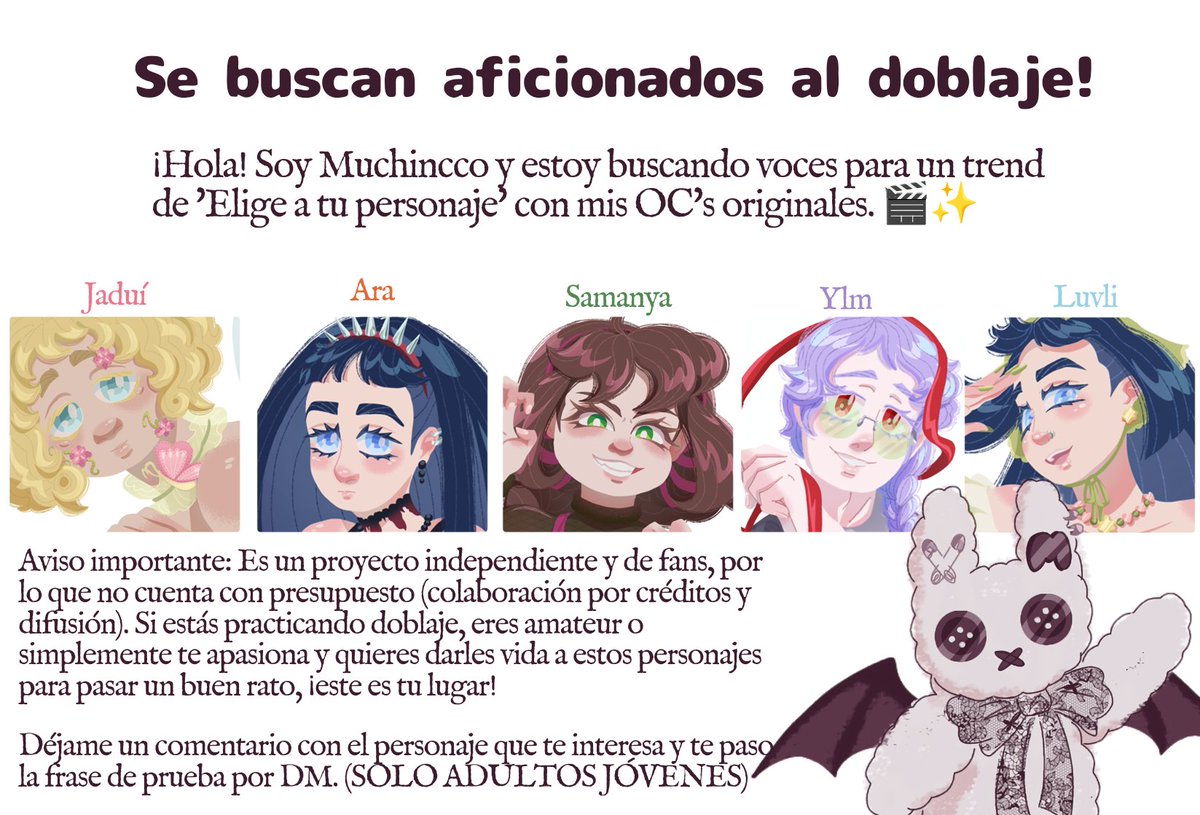 muchincco's tweet photo. #fandub 
Este es un pequeño proyecto personal por lo que espero su apoyo! https://t.co/ooeNN1vmcR