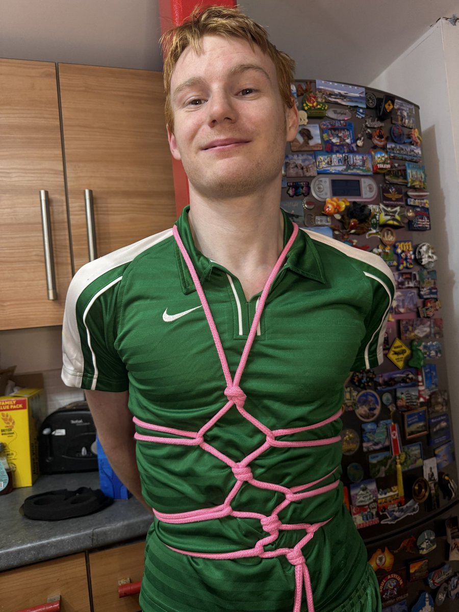 BondageNW's tweet photo. Before &amp; after! My football player I had kidnapped &amp; tied &amp; handcuffed securely to my steel kitchen girder suddenly got all cocky &amp; mouthy &amp; so he was punished with multiple layers of gags including green duct tape wrapped around his mouth &amp; the girder pinning his head back! https://t.co/dskuz4bcwR