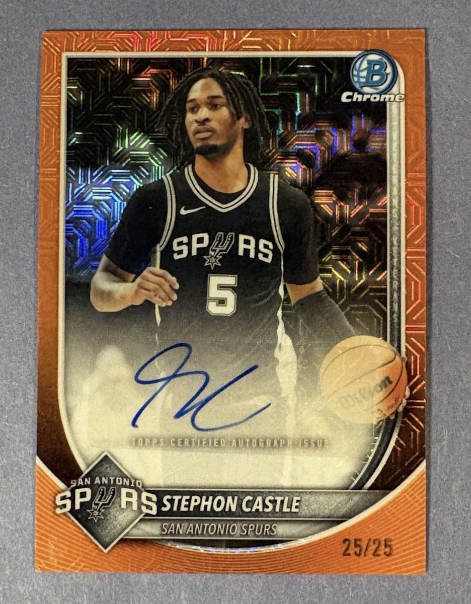 DonaldPopowski's tweet photo. @LAcarddude Castle Orange Mojo /25 Auto - $750 shipped BMWT

Grayson Rodriguez PSA Black Atomic /10 (Pop 1) - $100 Shipped BWMT

Payton Tolle 1st Bowman Refractor - $15 Shipped PWE

Pharrel Payne - Yellow Mojo /75 - $15 shipped PWE 

Feel free to DM with offers https://t.co/0l5nV0H73C