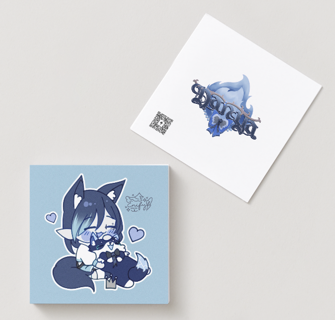 Danya__VT's tweet photo. I'm gonna get these little prints for Vexpo ! 

I adore the piece so much ,it's so cute :3

I was just waiting to grab the watermark so I could keep the credit on the piece :D 

Thank you again @enifoh for this adorable piece of me and the wispups 🩵🍂 Please do go and check them out!!