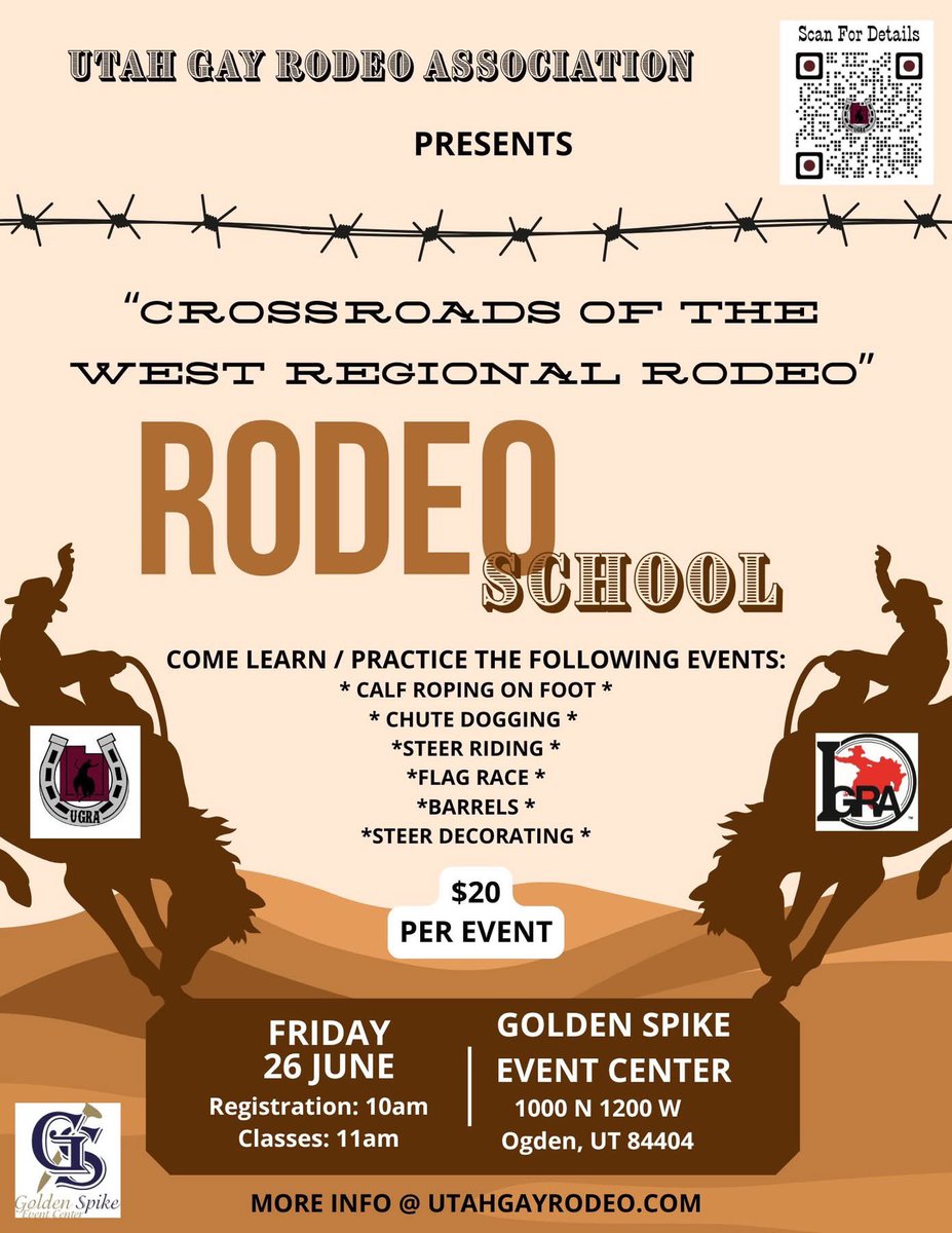 SteveH_AD's tweet photo. Come check the Utah Gay Rodeo, 
Want to give it a try your self we have Rodeo school open to anyone that wants to try it. Friday June 26 
Or sign up for community goat dressing. Where thought about putting underwear on a goat. 
Lady’s want to rope and ride rough stock come on. https://t.co/lGbDIrK7Fn