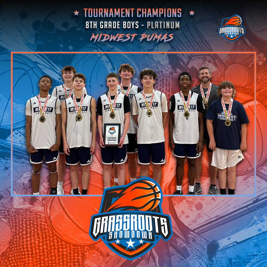Ohio_Basketball's tweet photo. Grassroots Showdown, 8th-grade boys platinum champs, Midwest pumas! https://t.co/BlsuH3mkTG